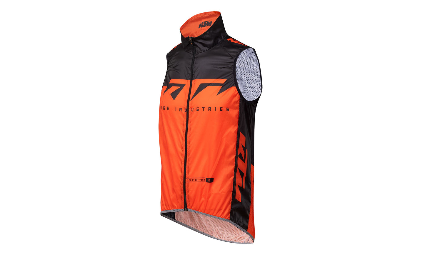 Factory Team Windbreaker sleeveless XW with reflector black/orange