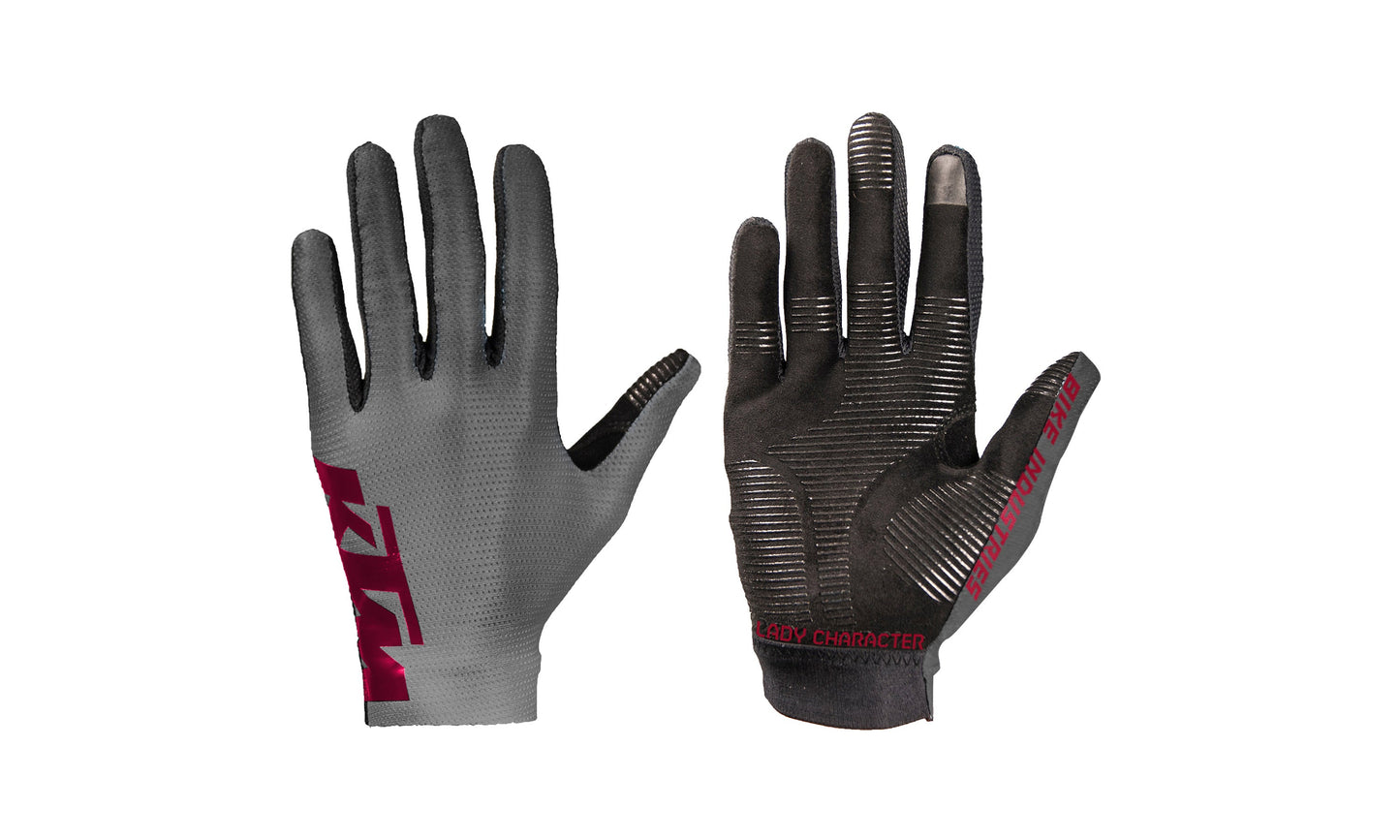 Lady Character Gloves long grey/purple