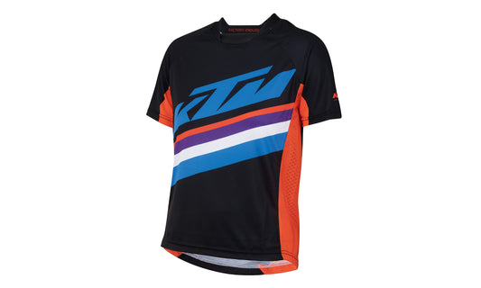 Factory Enduro Youth Shirt shortsleeve black/orange/blue