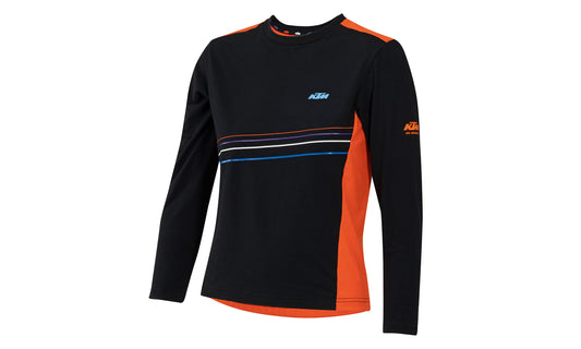 Factory Wild Youth Cycling Jersey longsleeve black/orange/blue