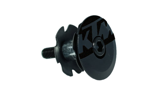 KTM Team Ahead plug 1 1/8" alloy black / black