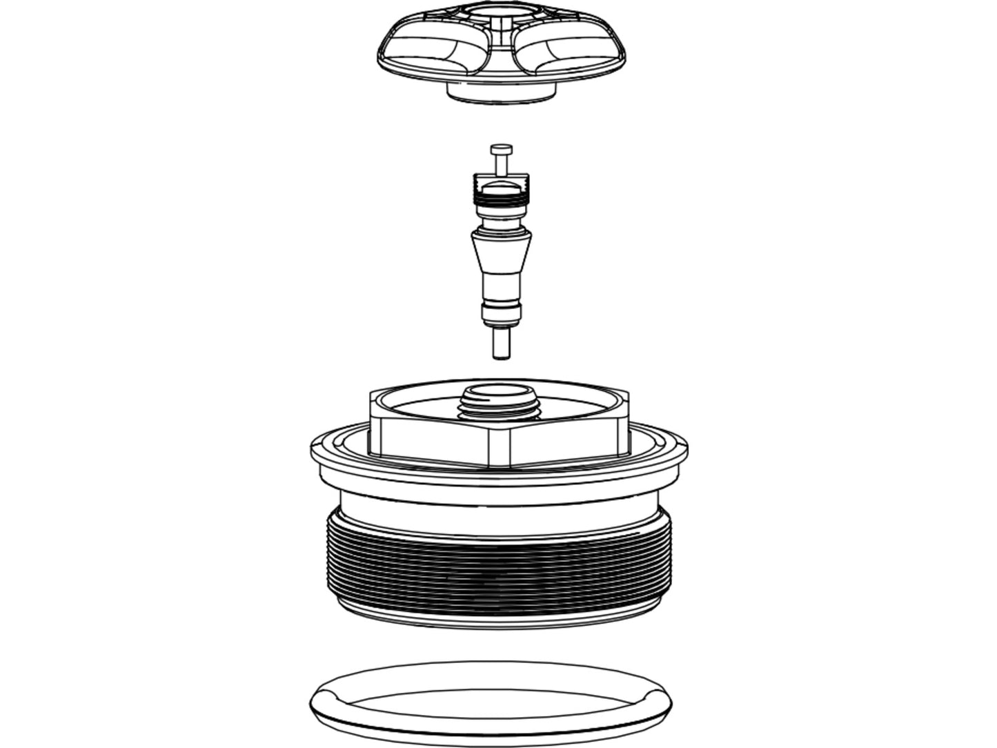 FORK SPRING AIR TOP CAP - 35mm (.5mm THREAD PITCH) BOOST™ 15X110 - PIKE A2/LYRIK A1+/YARI A1+/REVELA