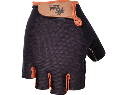 Short finger glove Black N Tan