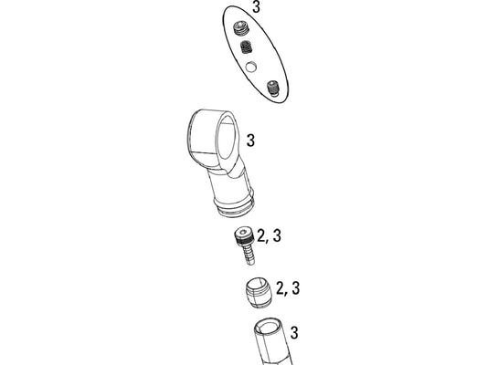 REAR SHOCK HOSE FITTING KIT - (INCLUDES BANJO, COMPRESSION FITTING & THREADED BARB) - MONARCH XX